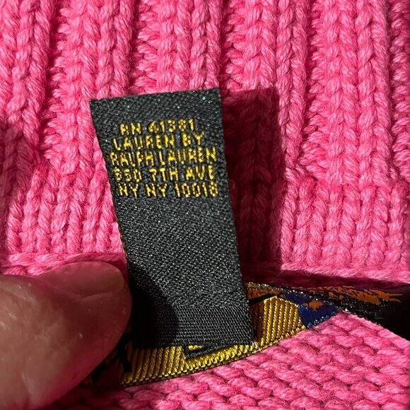 Lauren Ralph Lauren Collared Pink Knit Sweater with Gold Clasp Closure NWOT - Picture 13 of 13